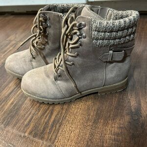 Sugar Tan Kids Boots with Knit Cuff